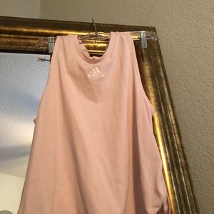 Light Pink Adidas muscle T-shirt